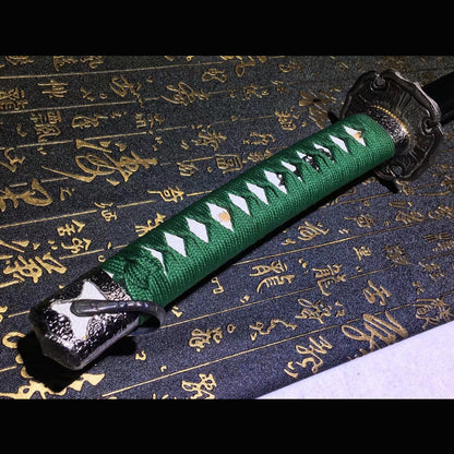 Golden Dragon Tachi with Real Hamon | Full Tang Clay Tempered T10 Steel Lacquered Wood Scabbard 104cm