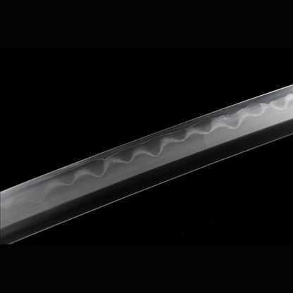 Roaring Tiger Sanmai Katana with Real Hamon | Full Tang Laminated Steel Pearl Rayskin Scabbard 103cm