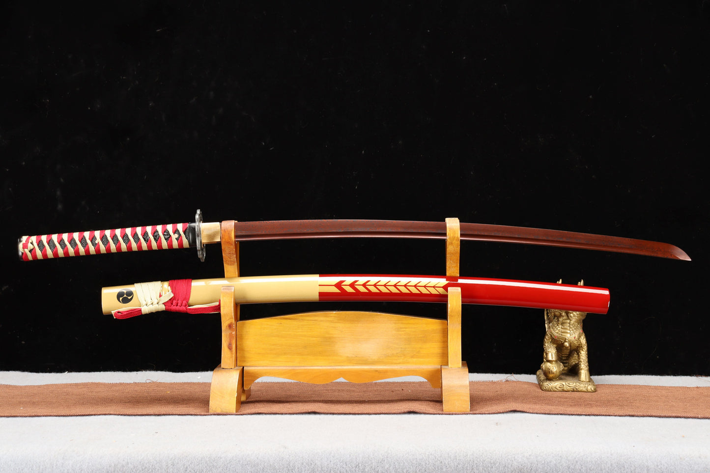 103cm/40.55 inch authentic hand-forged patterned steel alloy samurai sword - Red Haired Samurai