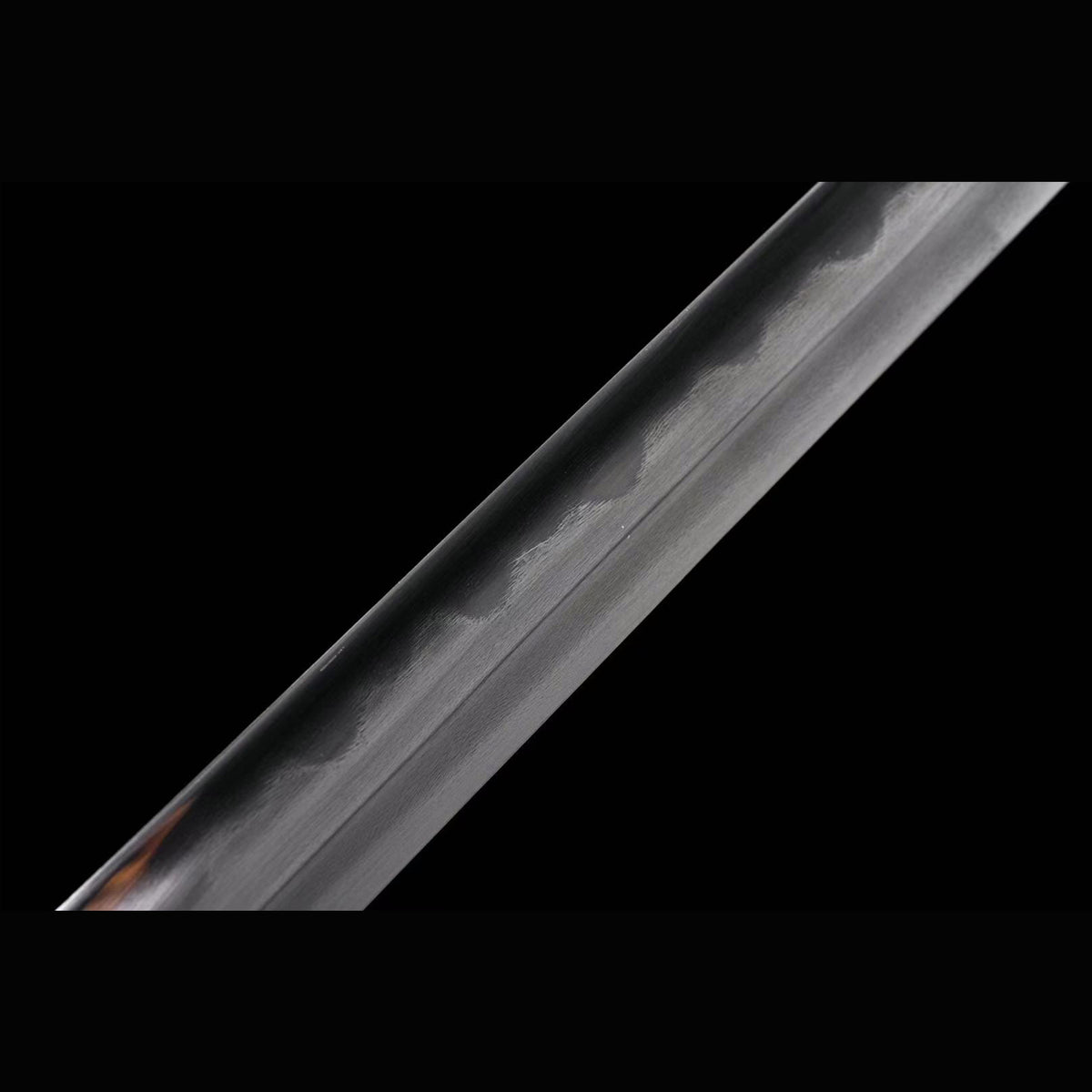 Swift Gale Wootz Steel Iaido Wakizashi with Real Hamon | Full Tang Natural Ebony Wood 75cm
