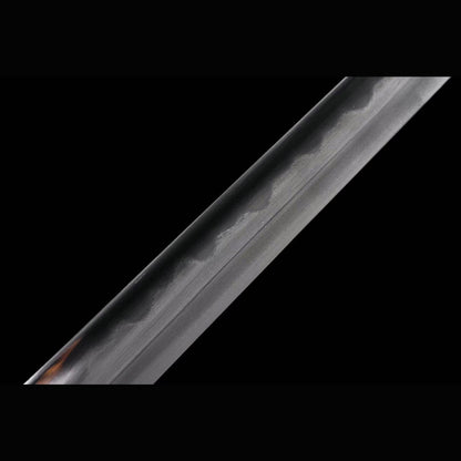 Swift Gale Wootz Steel Iaido Wakizashi with Real Hamon | Full Tang Natural Ebony Wood 75cm