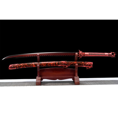 Red Demon Katana · Dragon Tsuba Full Tang (113cm)