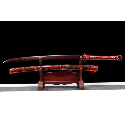 Red Demon Katana · Dragon Tsuba Full Tang (113cm)