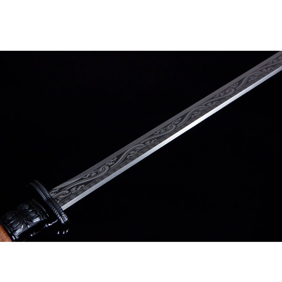 109cm/42.91 inches  Hand-forged Molong Tangdao High-performance manganese steel samurai sword Shuanglong