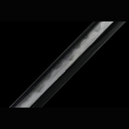 Golden Phoebe Wood Shichimai Tanto with Real Hamon | Full Tang 7-Piece Laminated Steel 50cm