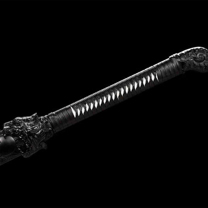 Handcrafted Full Tang Sword  Embroidered Spring Knife ~ Thunder