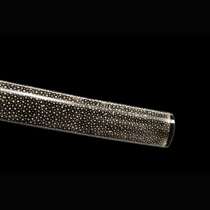 Qunlong San Mai Katana with Real Hamon | Full Tang Three-Layer Folded Steel Ray Skin Scabbard 103cm