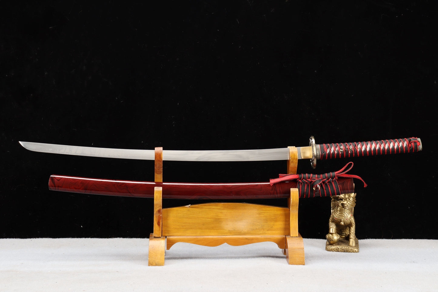 103cm/40.55 inch Authentic hand-forged high manganese steel copper-clad samurai sword - Rising Sun