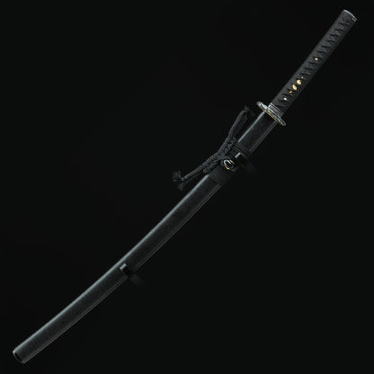 T10 Clay Tempered Katana with Real Hamon – Handmade Full Tang Sword