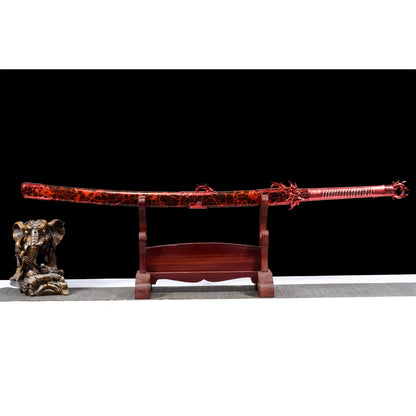 Red Demon Katana · Dragon Tsuba Full Tang (113cm)