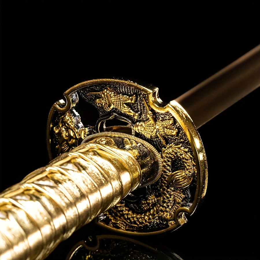 Golden Dragon Katana · 1065 Carbon Steel Gold-Baked Finish (103cm)