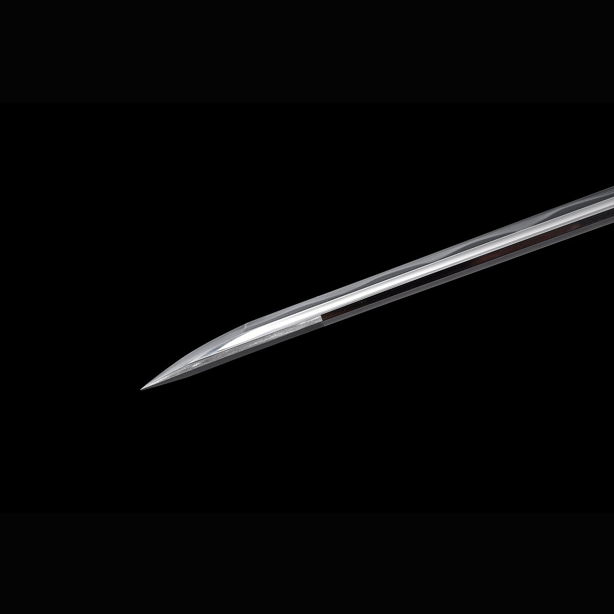 Azure Wave Folded Steel Katana with Real Hamon | Full Tang 8000-Layer Tri-Color Polished Buffalo Horn 103cm
