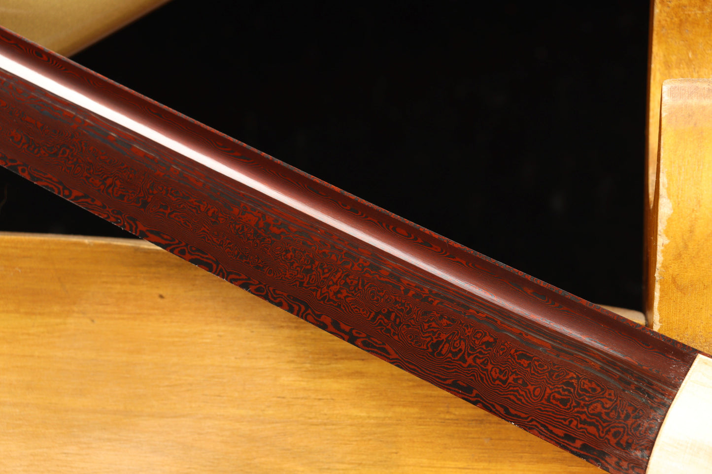 103cm/40.55 inch authentic hand-forged patterned steel alloy samurai sword - Red Haired Samurai