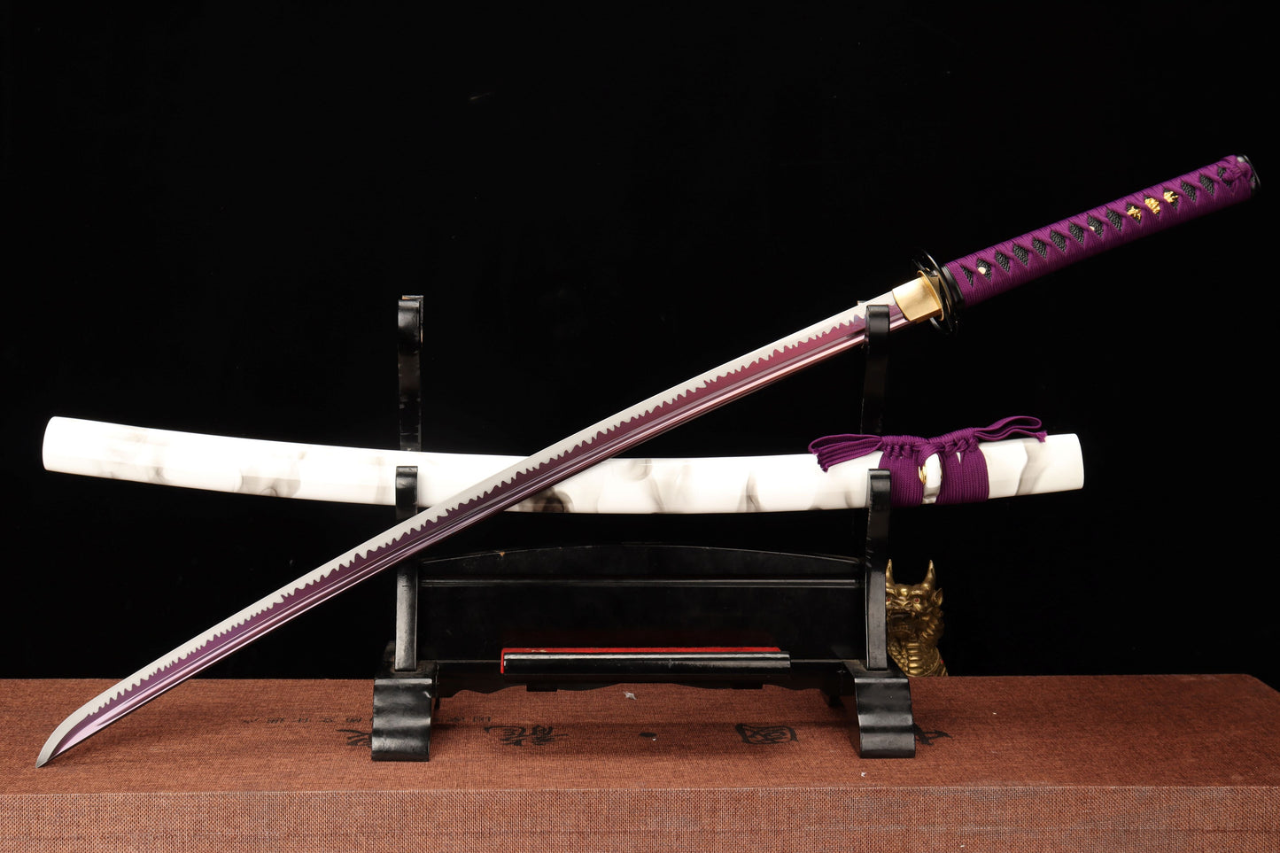 103cm/40.55 inch authentic hand-forged high manganese steel alloy samurai sword - Violet