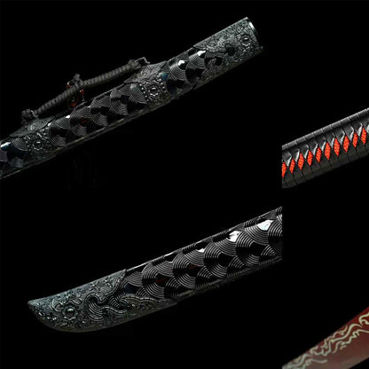 Handcrafted Full Tang Sword With 1065 Carbon Steel Blade Tang Hengdao ~Qingdao~Zidian