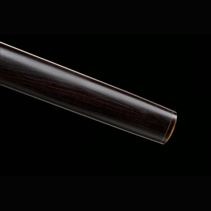 Swift Gale Wootz Steel Iaido Wakizashi with Real Hamon | Full Tang Natural Ebony Wood 75cm
