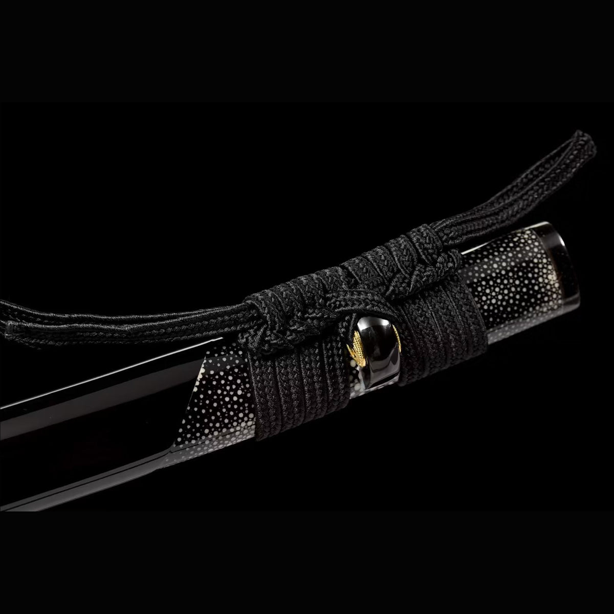 Roaring Tiger Sanmai Katana with Real Hamon | Full Tang Laminated Steel Diagonal Rayskin Scabbard 103cm