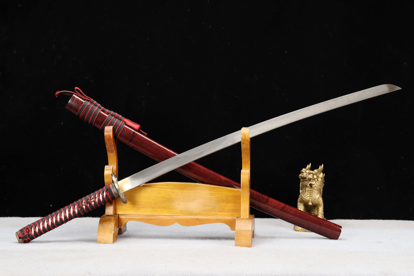 103cm/40.55 inch Authentic hand-forged high manganese steel copper-clad samurai sword - Rising Sun