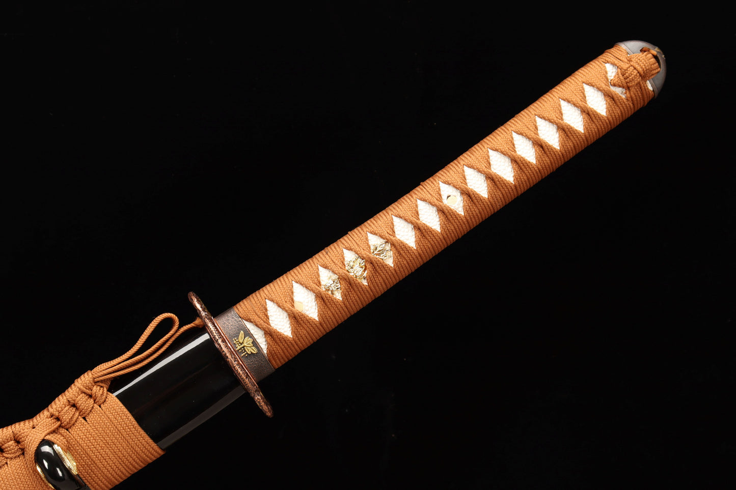 103cm/40.55 inch Authentic hand-forged T10 steel copper-plated gilded silver samurai sword - Zhuying