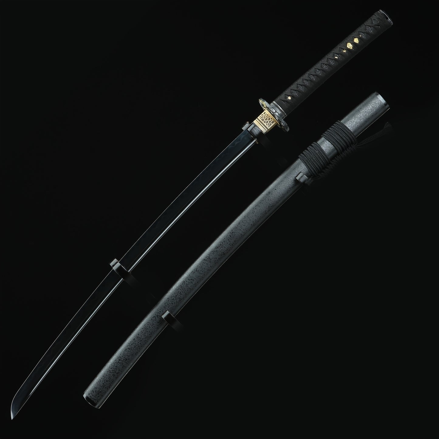 T10 Clay Tempered Katana with Real Hamon – Handmade Full Tang Sword
