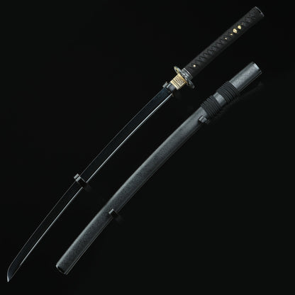 T10 Clay Tempered Katana with Real Hamon – Handmade Full Tang Sword