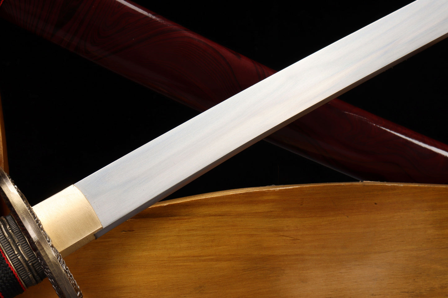 103cm/40.55 inch Authentic hand-forged high manganese steel copper-clad samurai sword - Rising Sun