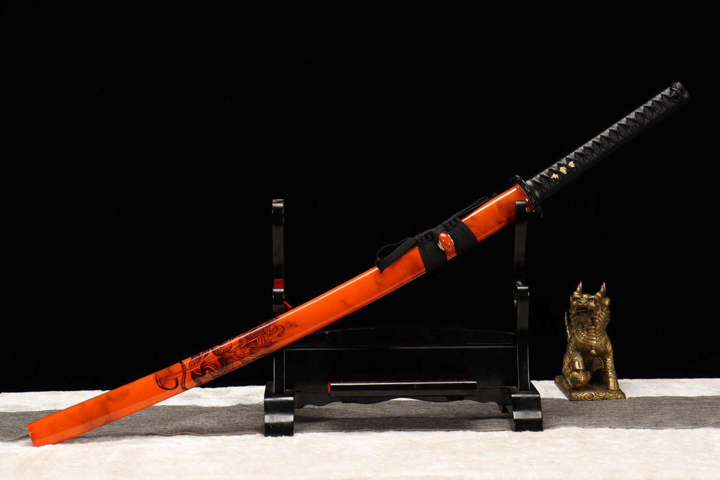 103cm/40.55 inch authentic hand-forged patterned steel high-performance samurai sword, a sword dragon warrior