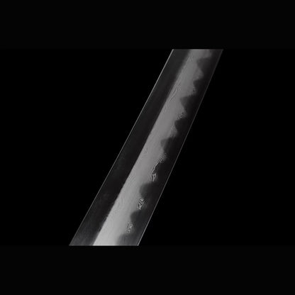Dragon Scale Pattern Katana with Real Hamon | Full Tang Pattern Welded Damascus Steel Hand-Polished 103cm