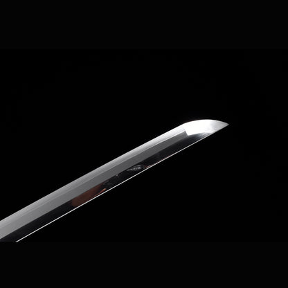 Imperial Officer Tachi with Real Hamon | Full Tang 1095 Steel Lacquered Steel Scabbard 103cm