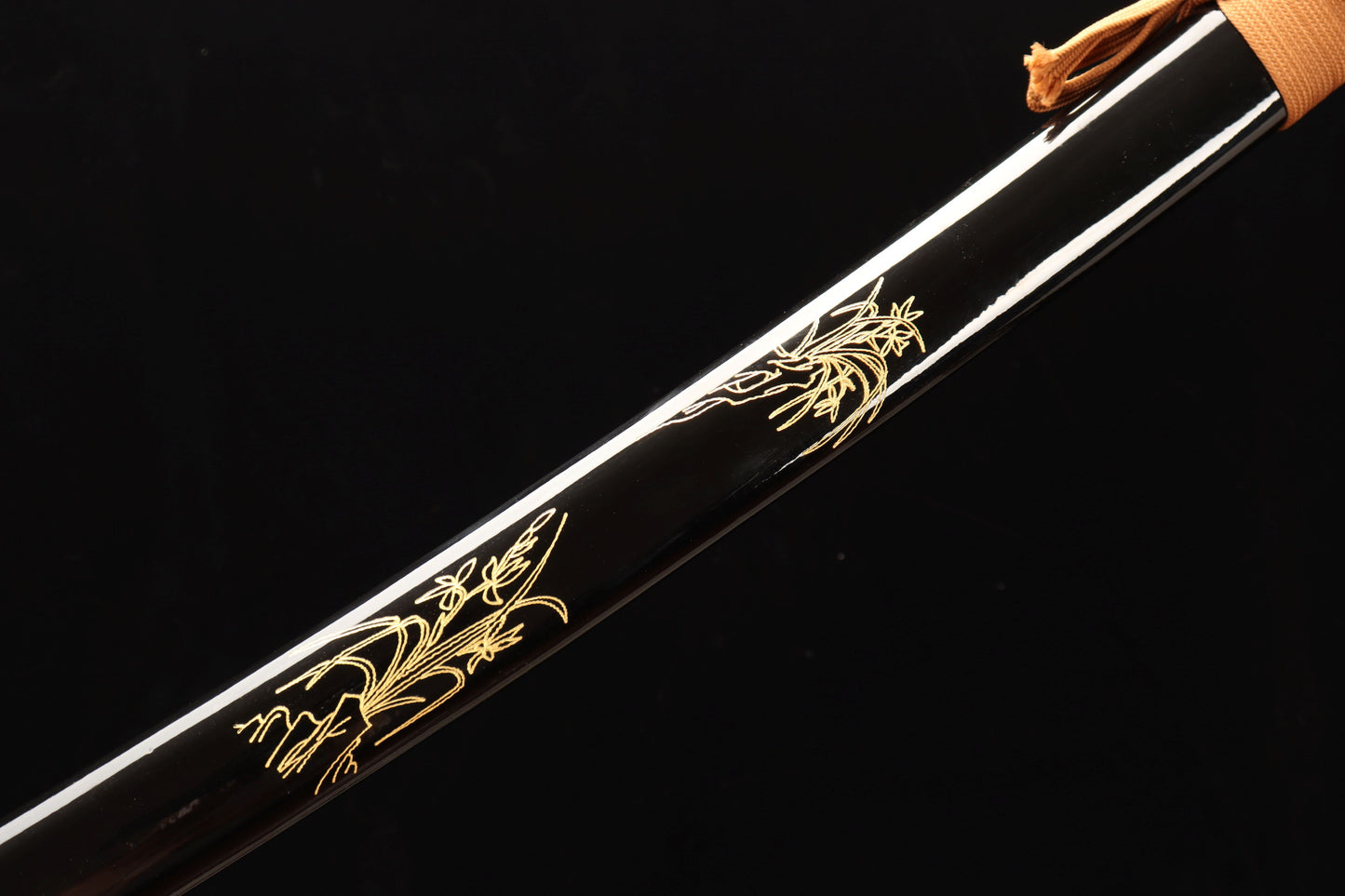 103cm/40.55 inch Authentic hand-forged T10 steel copper-plated gilded silver samurai sword - Zhuying