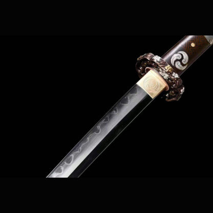 All-Copper Engraved Scabbard Shichimai Tachi | Clay Tempered Full tang Japanese Collector Sword 105cm