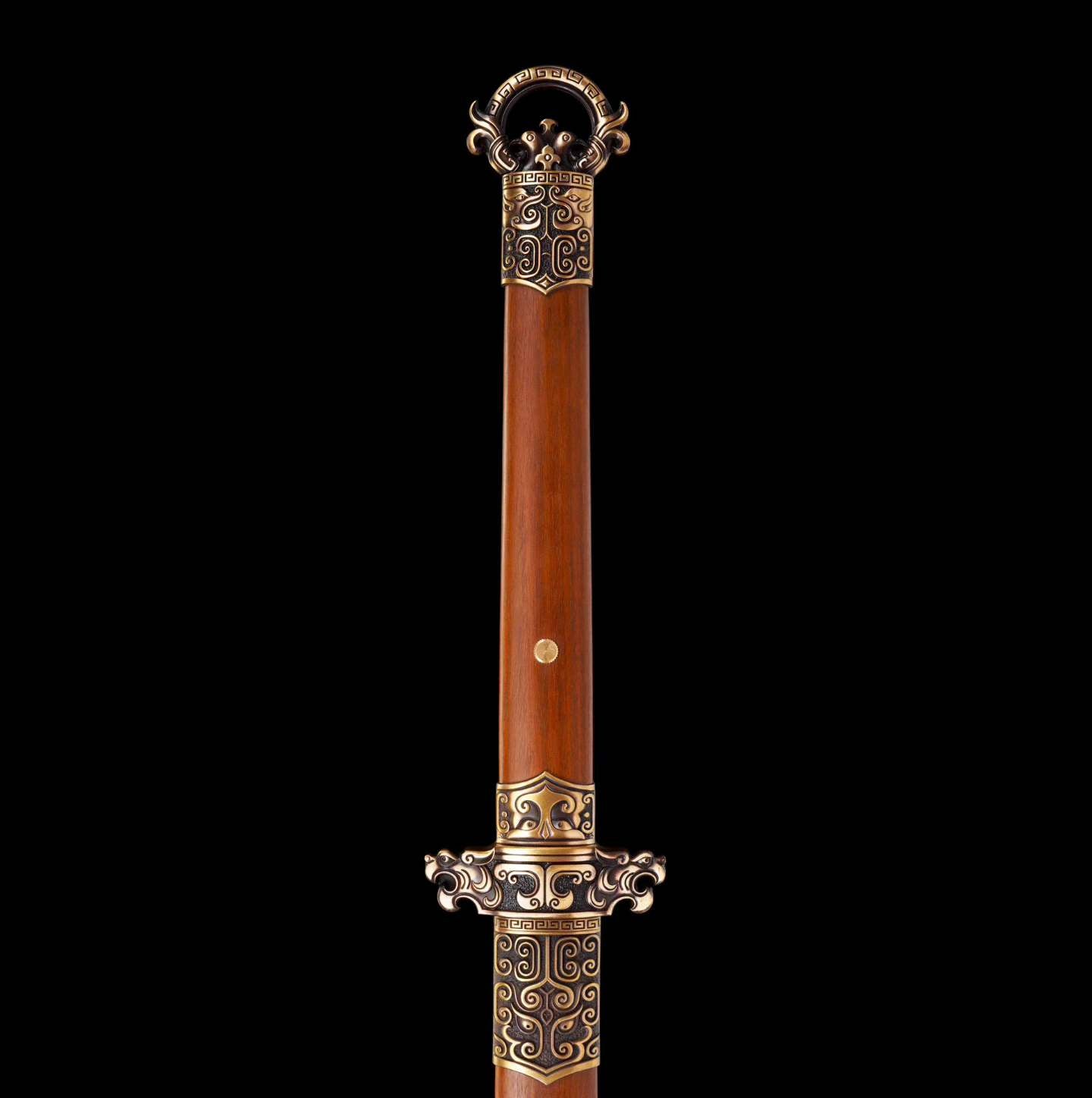Autumn Water Tang Sword | 609 Pattern Steel, Dragon-Phoenix Sandalwood, Solid Brass Fittings, 110cm