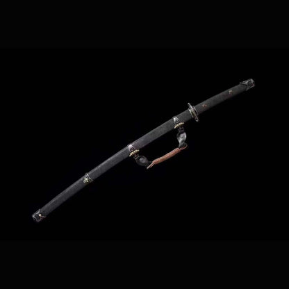 Black Pearl Rayskin Gomai Tachi with Real Hamon | Full Tang 5-Piece Laminated Steel 102cm