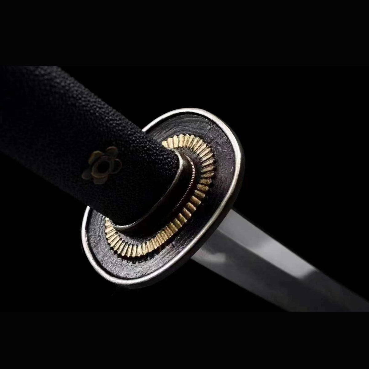 Black Pearl Rayskin Gomai Tachi with Real Hamon | Full Tang 5-Piece Laminated Steel 102cm