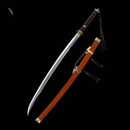 Copper-Clad Ming Official Sword Demon-Suppressing | Full Tang Dragon and Phoenix Collector Sword