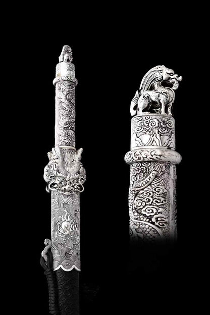 Dragon King Sword Qingyu | Full Tang High Manganese Steel Chinese Jian Collector Sword