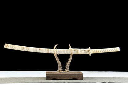 Jade Balance Cold Edge Katana | 72cm High-Carbon 1065 Steel Blade, Oil Quenched and Tempered