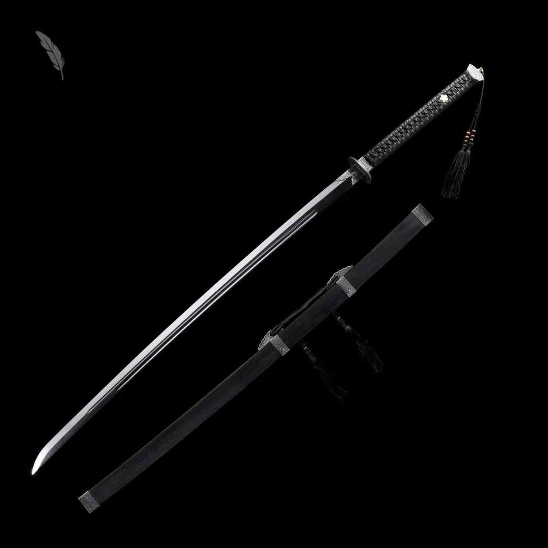 Long Ming Official Sword Demon-Suppressing | Full Tang High Manganese Steel Chinese Jian Collector Sword