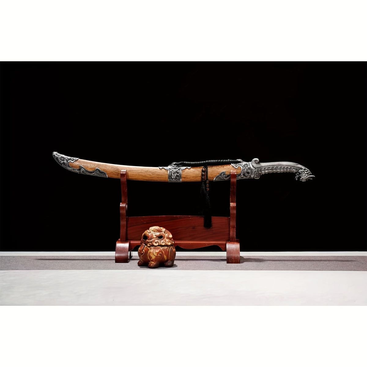 Moyu Tang Dao · Full Tang High Manganese Steel Dragon Head Pommel (106.5cm)