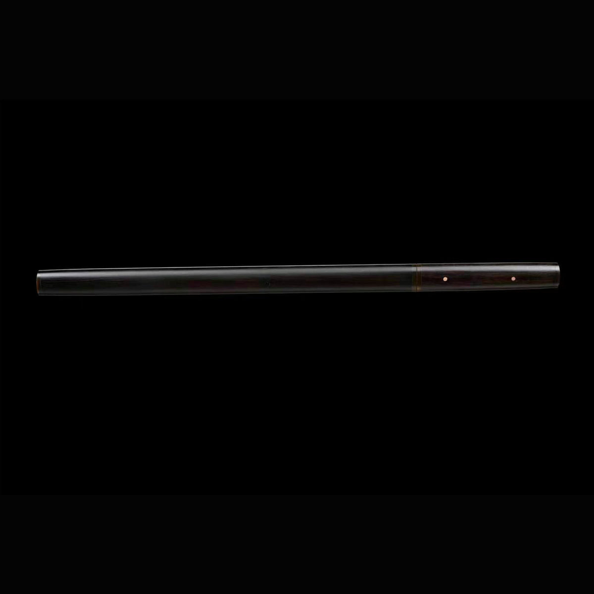 Natural Ebony Wootz Steel Iaido Sword with Real Hamon | Full Tang Natural Horn Accents 99cm