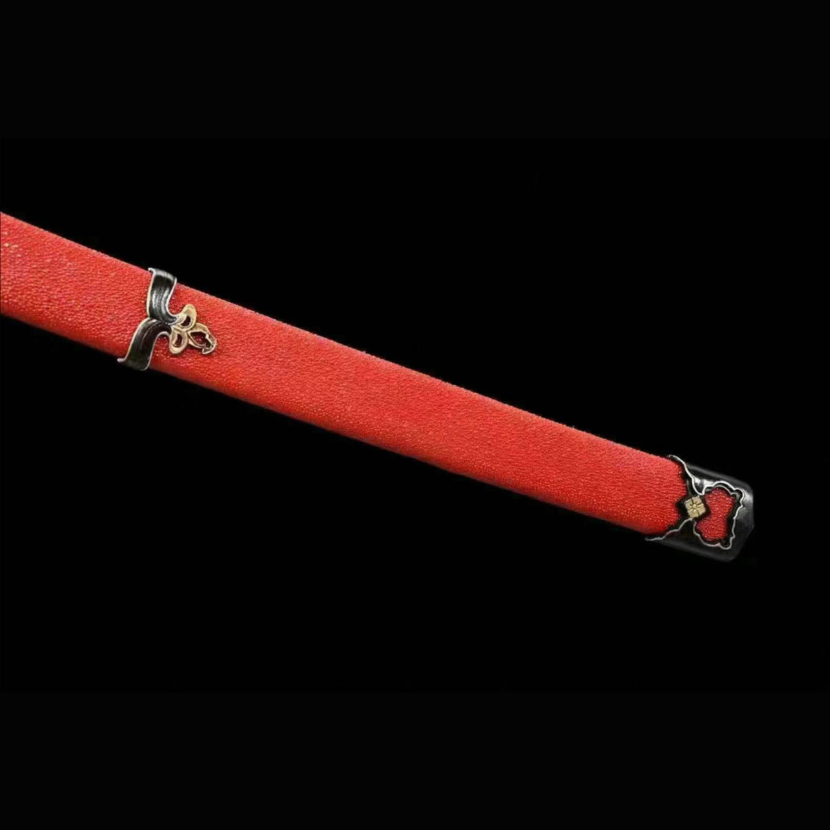 Red Pearl Rayskin Gomai Tachi with Real Hamon | Full Tang 5-Piece Laminated Steel 102cm