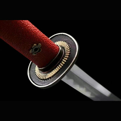 Red Pearl Rayskin Gomai Tachi with Real Hamon | Full Tang 5-Piece Laminated Steel 102cm