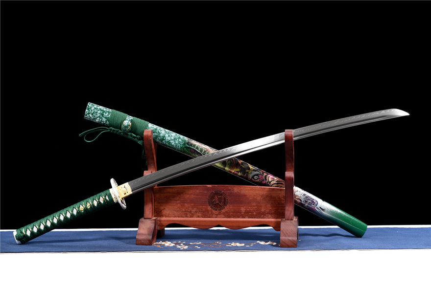 103cm/40.55 inches  Hand-forged T10 burnt blade samurai sword World of Warcraft