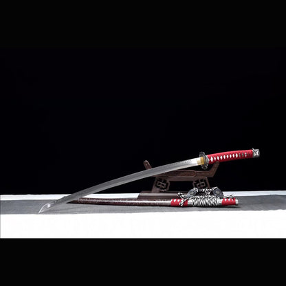 Yoshimura Tachi with Real Hamon | Full Tang Clay Tempered T10 Steel Lacquered Hardwood Scabbard 102cm