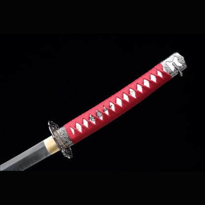 Yoshimura Tachi with Real Hamon | Full Tang Clay Tempered T10 Steel Lacquered Hardwood Scabbard 102cm