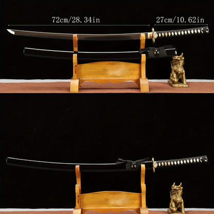 Four-Sided Cloud Dragon Katana · High Manganese Steel Black Blade (103cm)