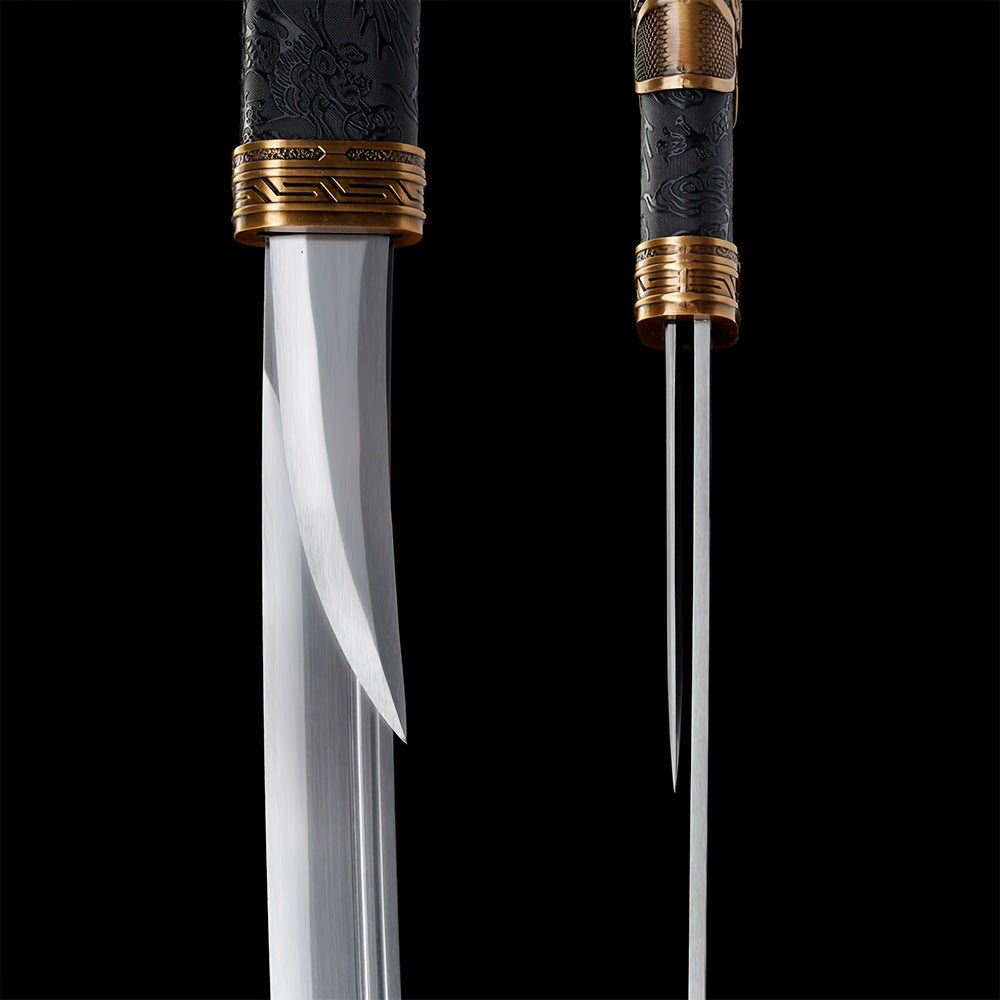 Dragon & Phoenix Paired Swords · High Manganese Steel (106cm + 86cm)