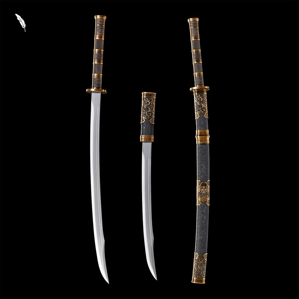 Dragon & Phoenix Paired Swords · High Manganese Steel (106cm + 86cm)