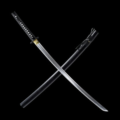Black Katana · Gear Tsuba Full Tang (108cm)
