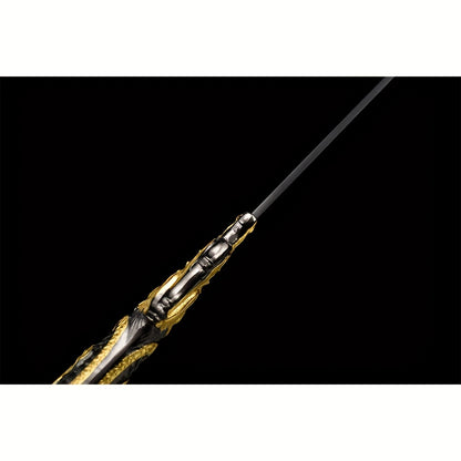 Black Gold Niuwei Dao · Dragon Head Handle (85cm)